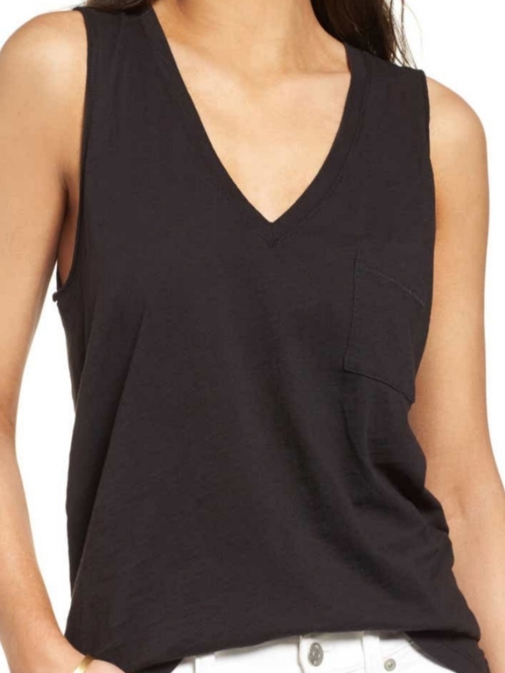 Madewell whisper cotton v-neck tank SIZE SMALL